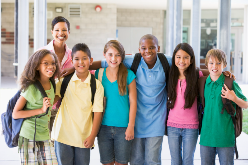 Group of Students with Teacher